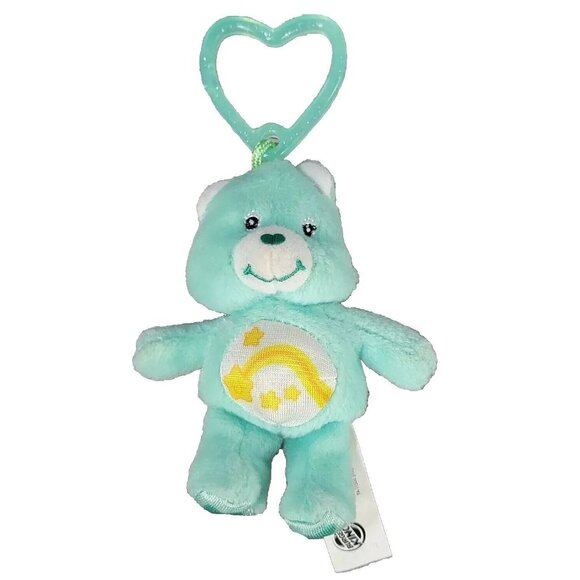 Care Bears Burger King Kids Plush Kids Meal Toy Wish Bear 2005 with Clip - Picture 2 of 3